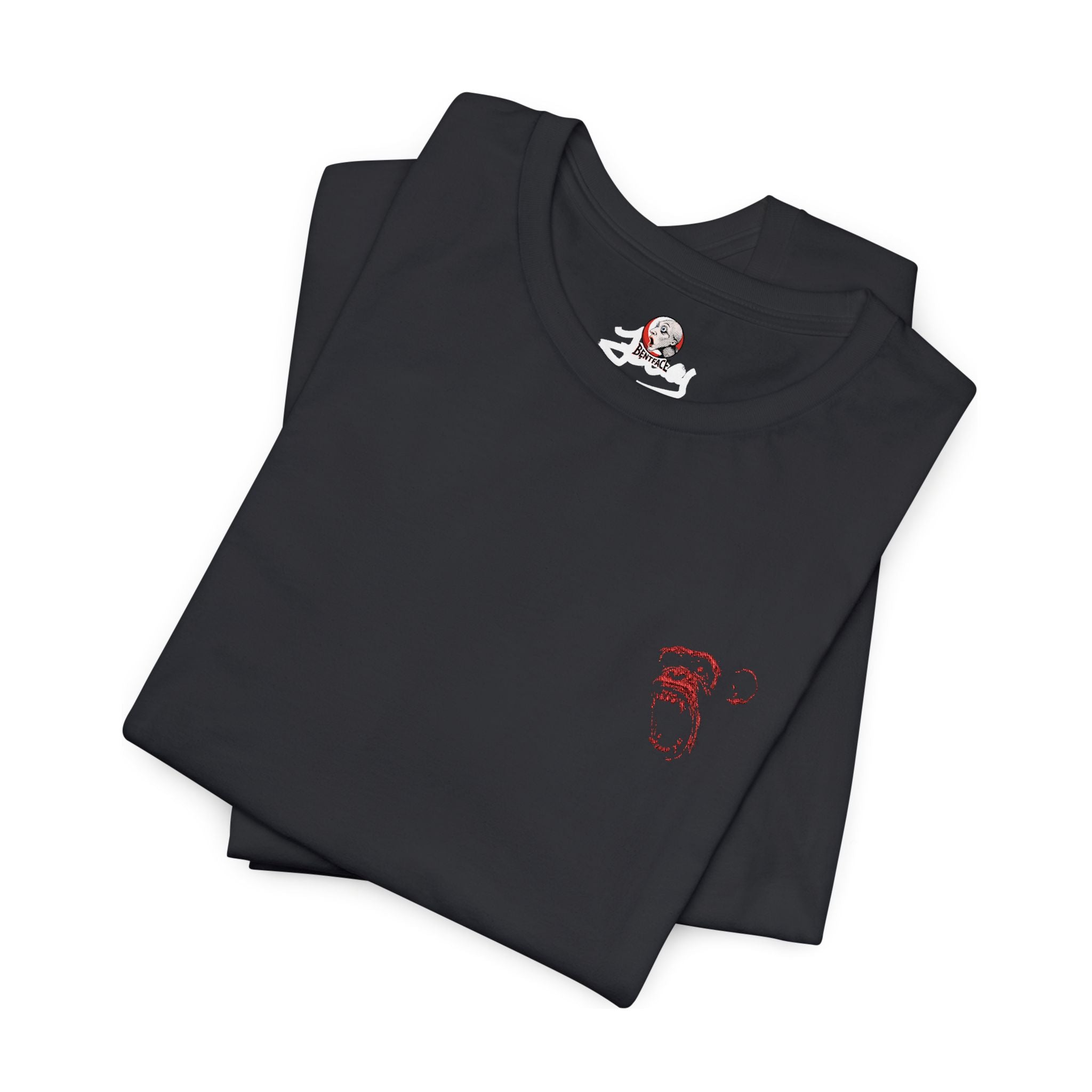 BentFace — Quiet Mark Tee (Embroidered)