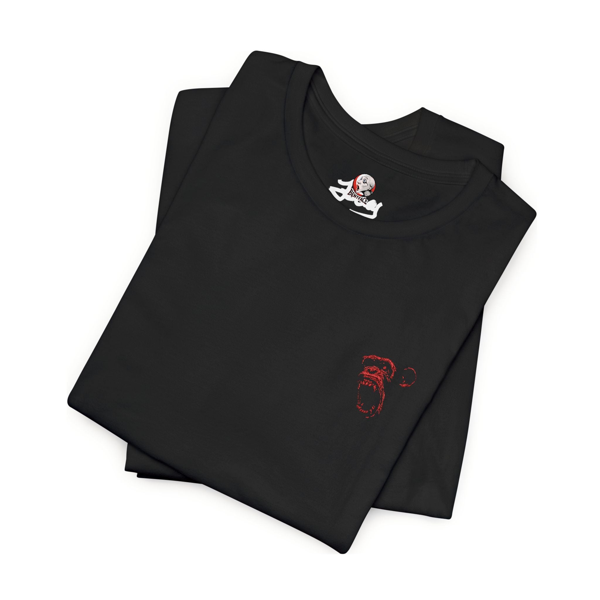 BentFace — Quiet Mark Tee (Embroidered)