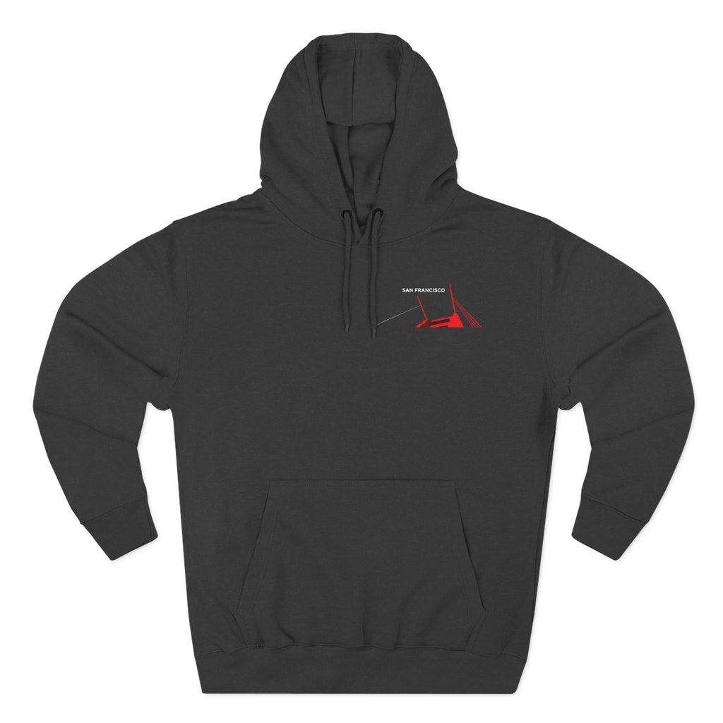 BentFace — Structural Red Hoodie