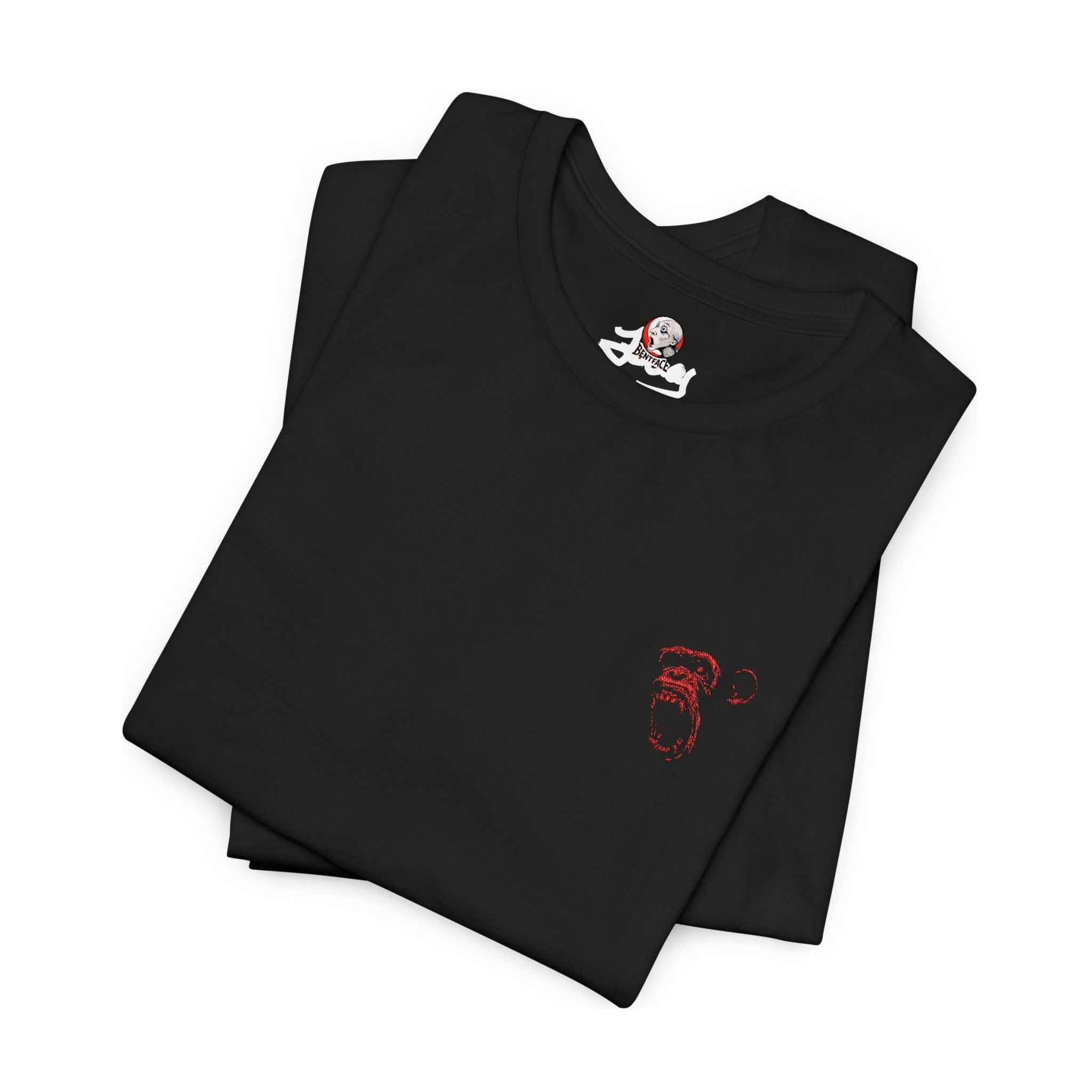 BentFace — Quiet Mark Tee (Embroidered)