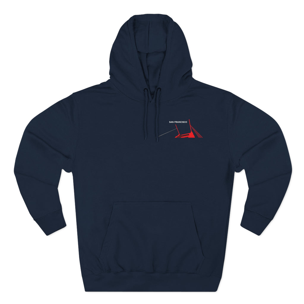BentFace — Structural Red Hoodie