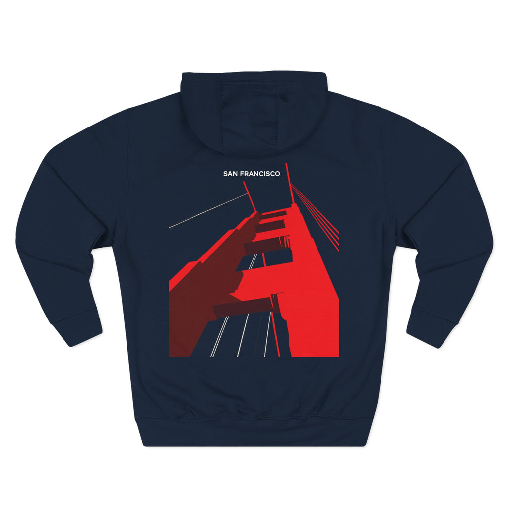 BentFace — Structural Red Hoodie
